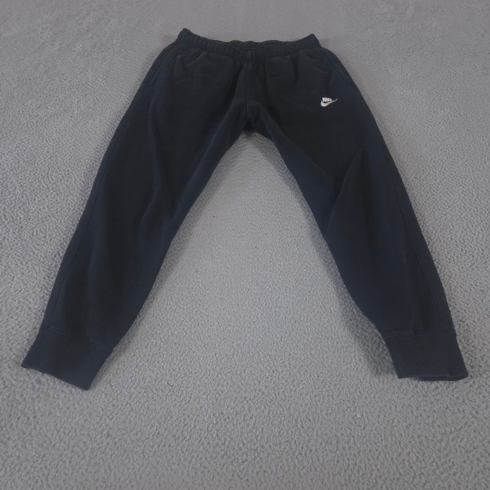 Nike Sweatpants Mens Medium Black Sportswear Club Fleece Joggers Tapered Leg